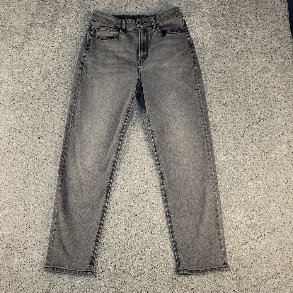 American Eagle Jeans Womens 6S Black Curvy Mom Jean High Rise Taper Stretch